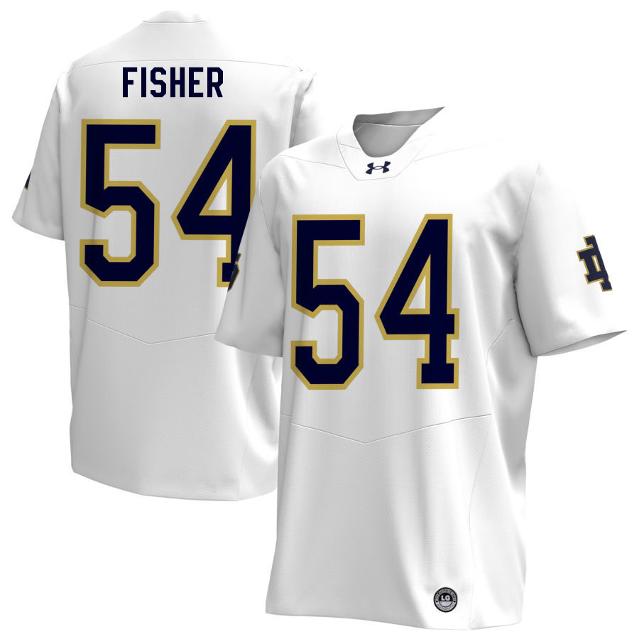 Blake Fisher Notre Dame Jerseys, UND Fighting Irish College Football Apparels Stitched-White